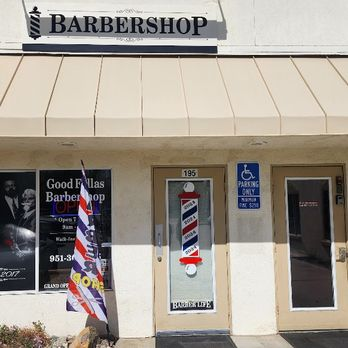 Goodfellas Barbershop storefront in Menifee